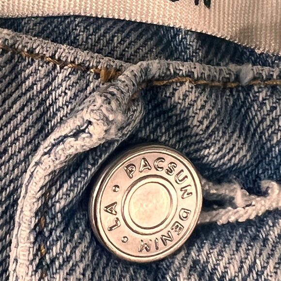 PACSUN button-up ripped women’s blue jeans size 23 - Picture 9 of 14